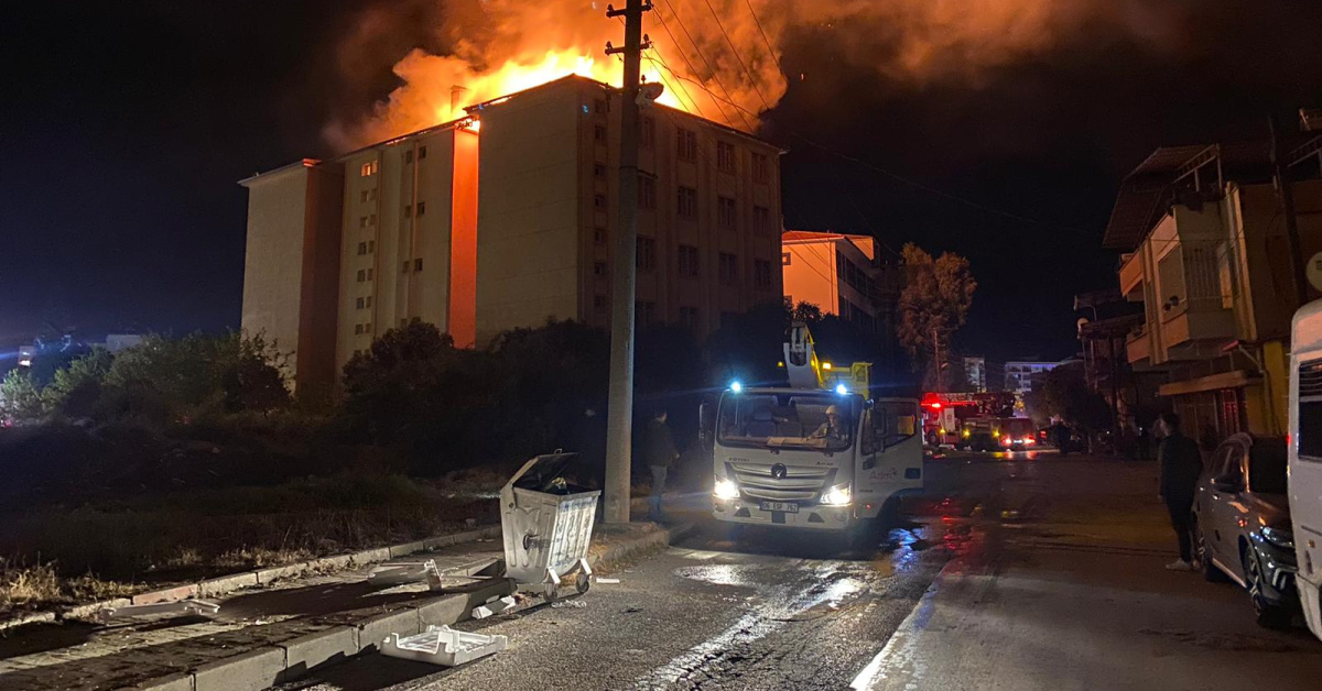 Aydın'da Nazilli Fen Lisesi Pansiyonunda Yangın