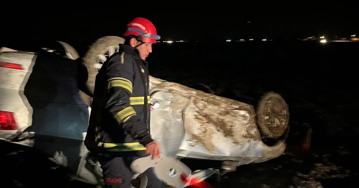 Osmaniye Kadirli'deotomobil takla atma; 1 ölü, 3 yaralı