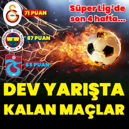 Zirvede fark 4! İşte kalan maçlar