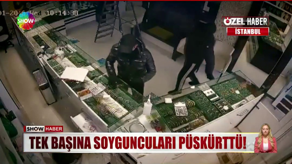Kuyumcu, soyguncuları kovaladı!