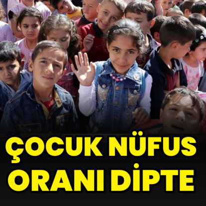 Çocuk nüfus oranı dipte