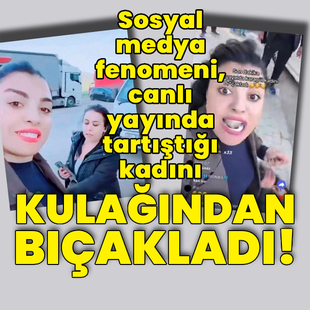 Canlı yayında tartıştığı kadını kulağından bıçakladı!