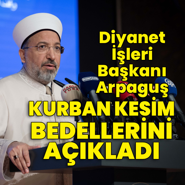 Kurban kesim bedelleri belli oldu