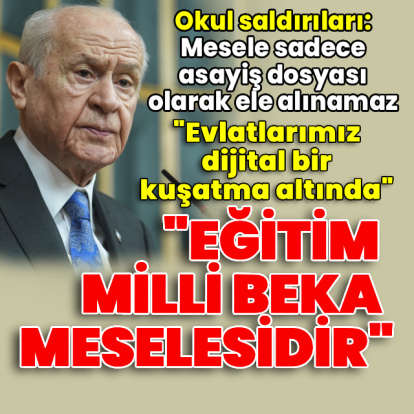MHP lideri Bahçeli'den açıklamalar