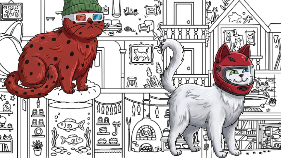 23 Nisan'da çocuklardan dijital kedi tasarımı