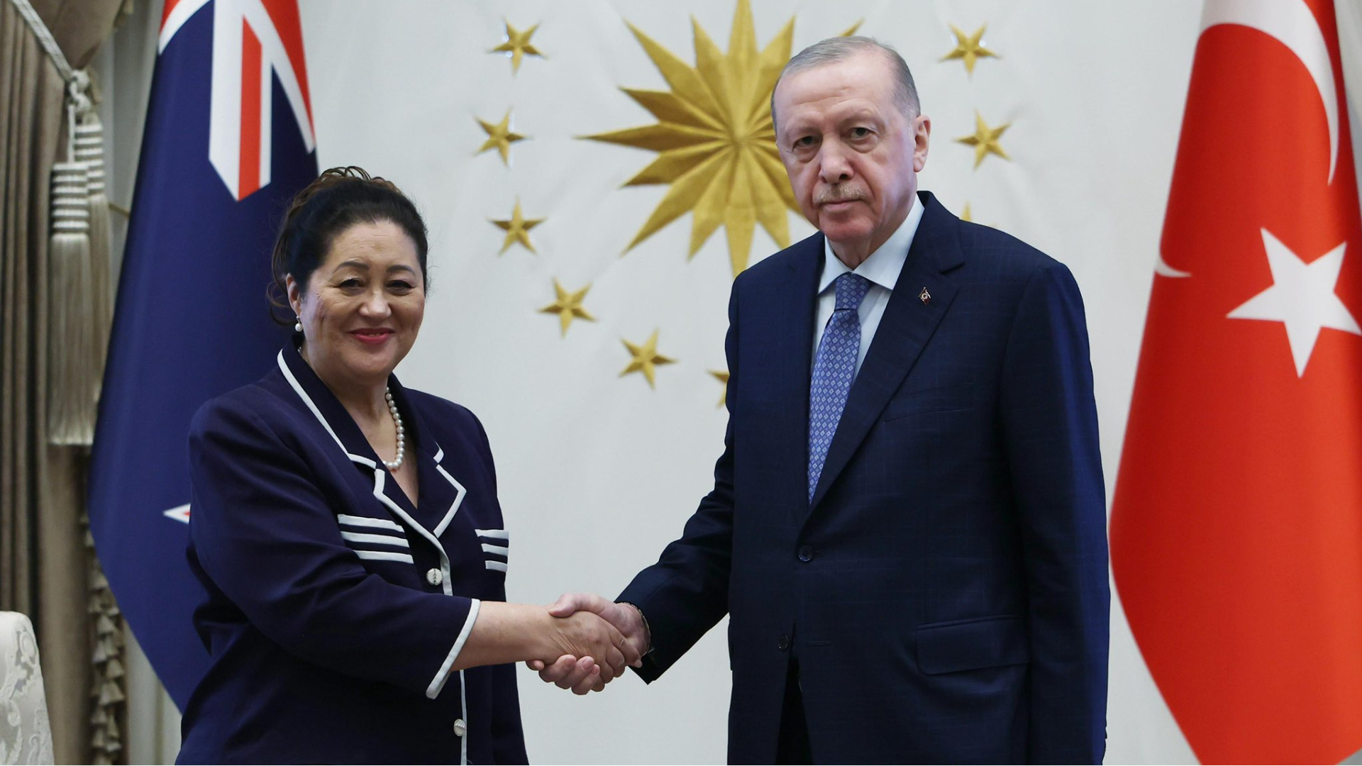 Cumhurbaşkanı Erdoğan, Yeni Zelanda Genel Valisi Cindy Kiro ile Görüştü