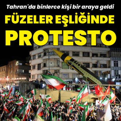 Tahran'da "füzeler eşliğinde" protesto