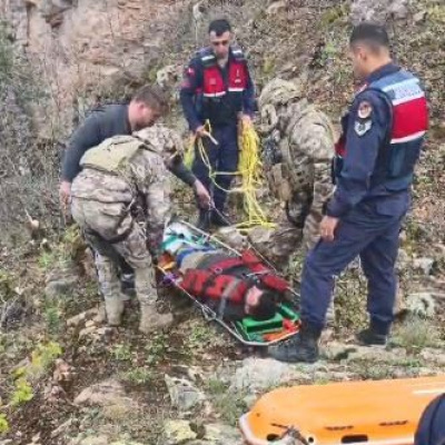 Zorlu arazide yaralandı, TSK helikopteriyle kurtarıldı