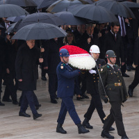 Devlet erkanı Anıtkabir'de