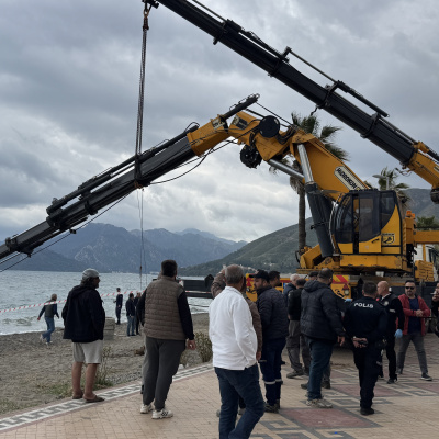 Kopan vinç kolunun altında can verdi