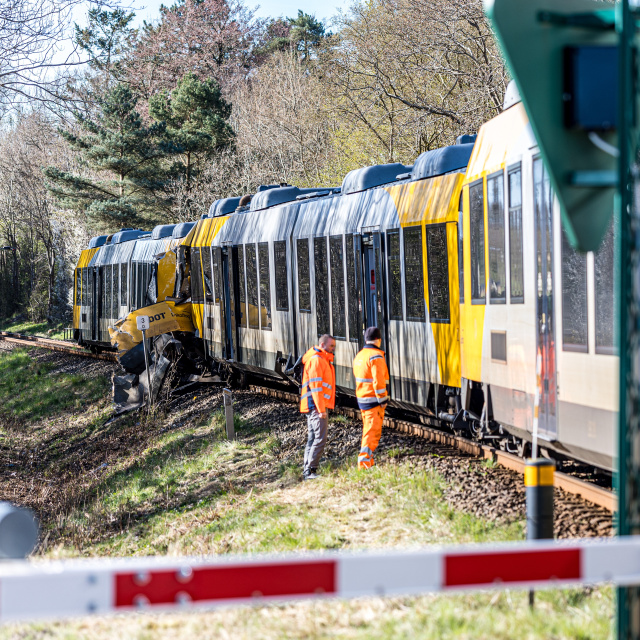 Danimarka'da iki tren kafa kafaya çarpıştı
