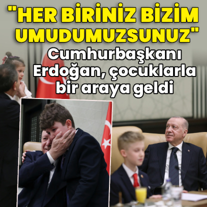 Cumhurbaşkanı Erdoğan, çocuklarla bir araya geldi