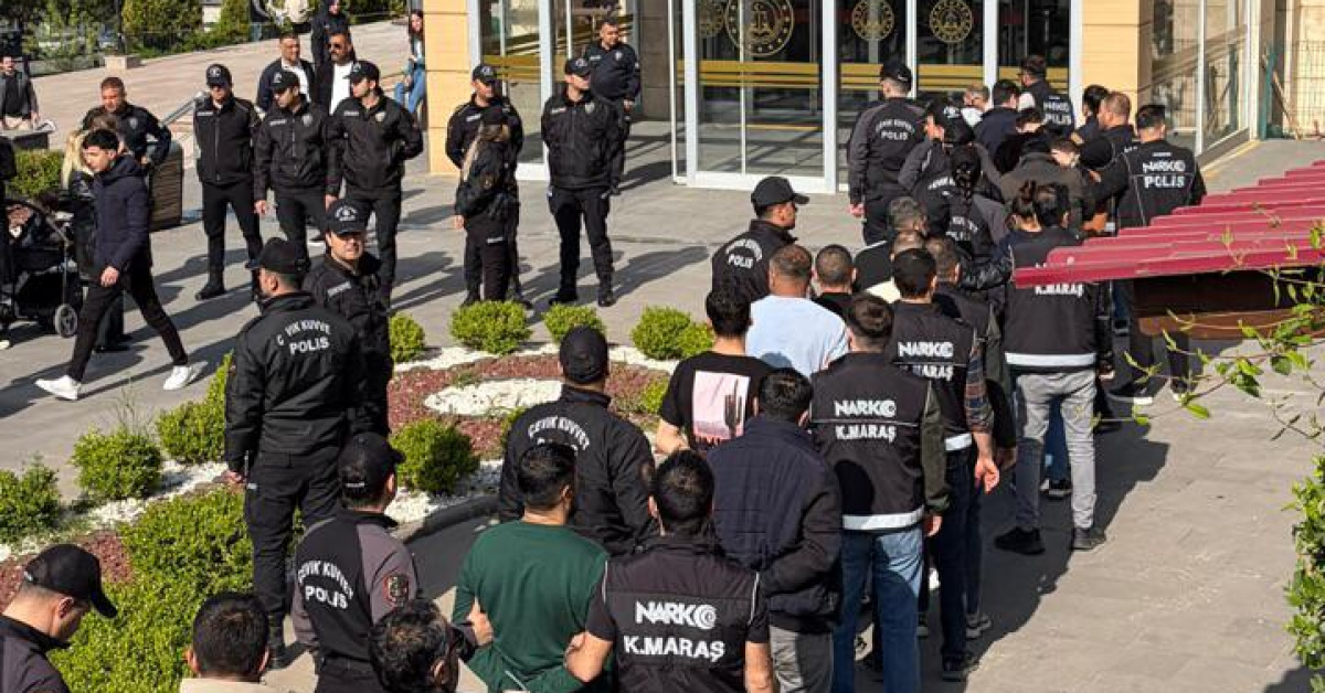 Kahramanmaraş'dauyuşturucu operasyonu, 45 tutuklama