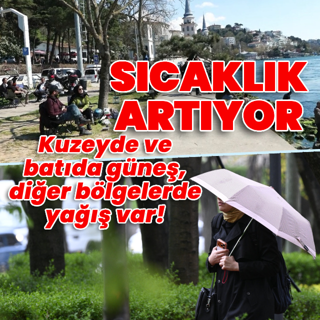 Kuzeyde ve batıda güneş, diğer bölgelerde yağış var!