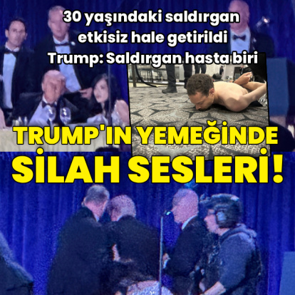 Trump'ın katıldığı yemekte silah sesleri!
