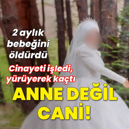 2 aylık bebeğini öldürdü