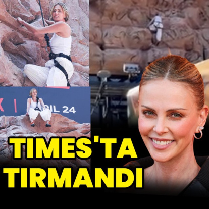 Kayanın tepesine tırmandı