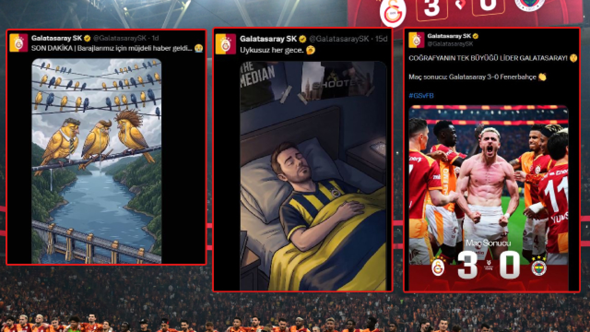 Galatasaray'dan Fenerbahçe'ye art arda göndermeler!