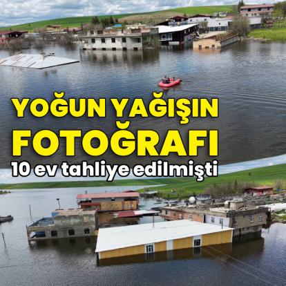 Kapaklar açıldı, boş evler su altında