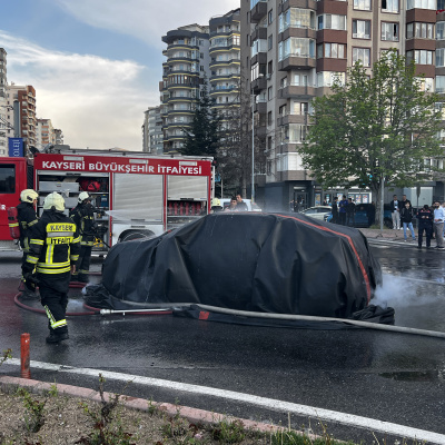 Yangın battaniyesi ile müdahale!