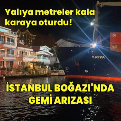 Yalıya metreler kala karaya oturdu!