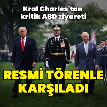 Donald Trump, Kral Charles'ı resmi törenle karşıladı