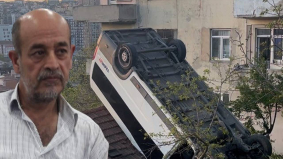 İstanbul'da feci kaza; servis evin çatısına uçtu