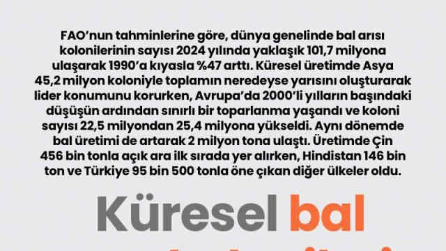 Küresel bal arısı kolonileri 100 milyonu aştı