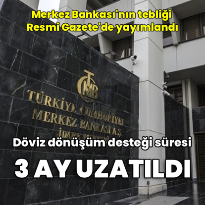 Döviz dönüşüm desteği süresi 3 ay uzatıldı