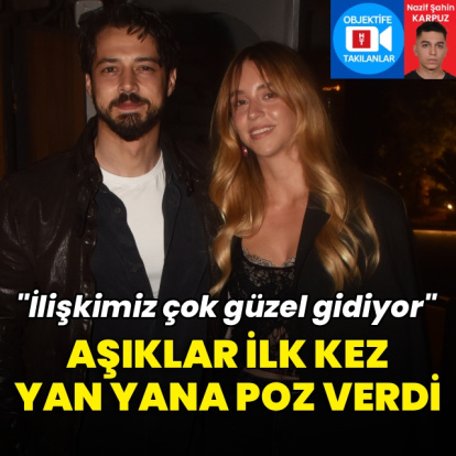 Aşıklar ilk kez yan yana poz verdi