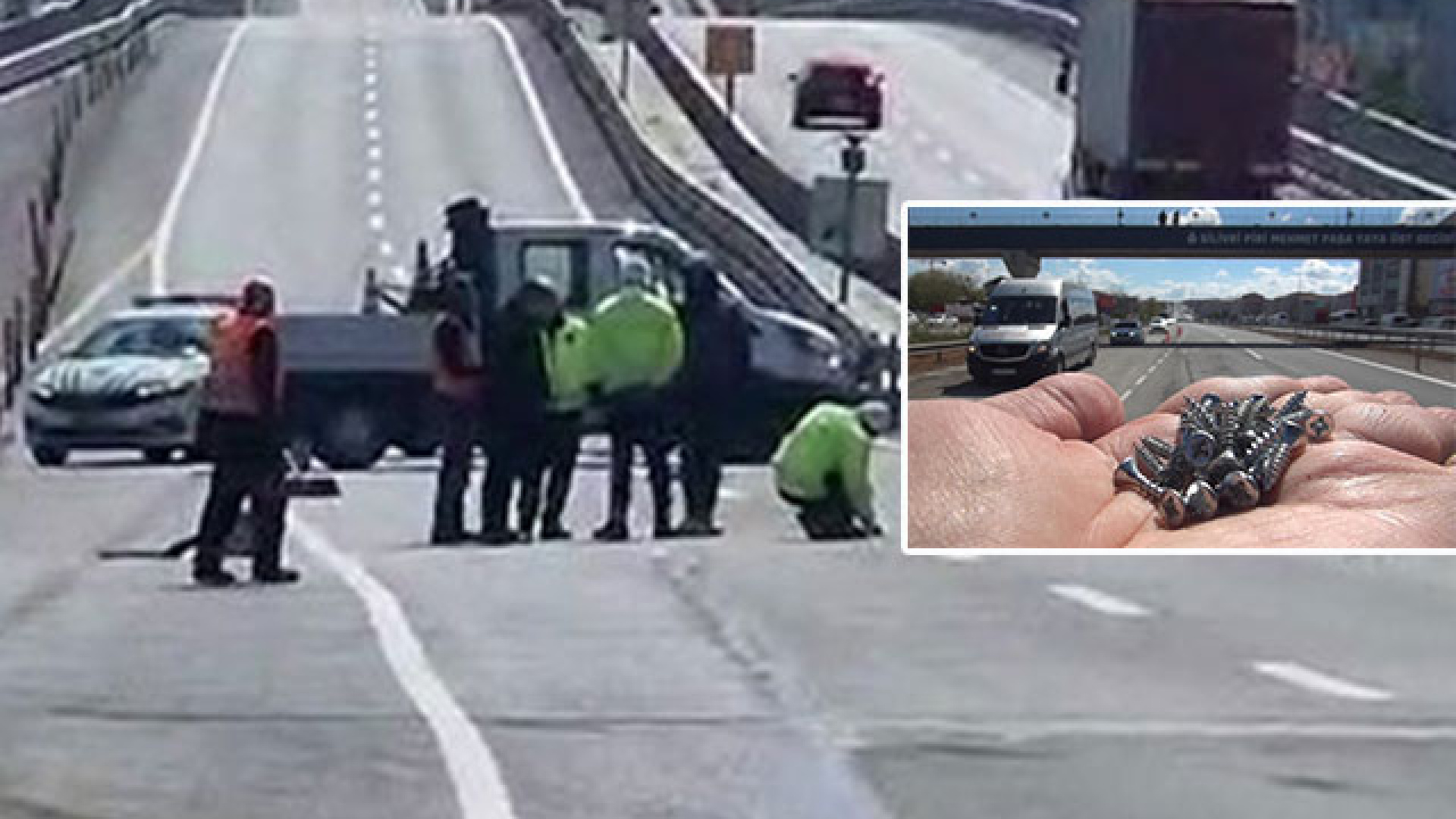 SON DAKİKA: İstanbul'da kamyondan vidalar döküldü trafik felç oldu | Son dakika haberleri