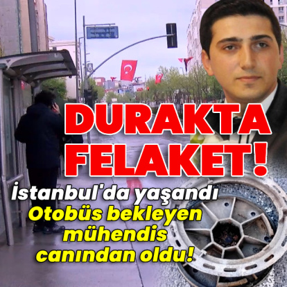 Durakta felaket! Otobüs bekleyen mühendis canından oldu!