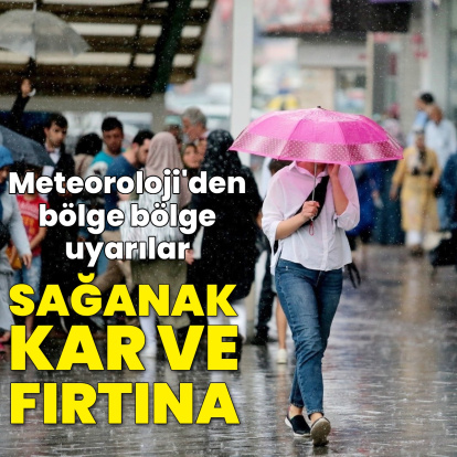 Sağanak yağmur ve kar yağışı uyarısı