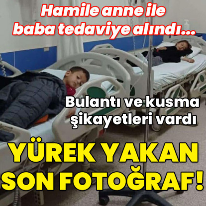 Yürek yakan son fotoğraf! Hamile anne ve baba tedaviye alındı...