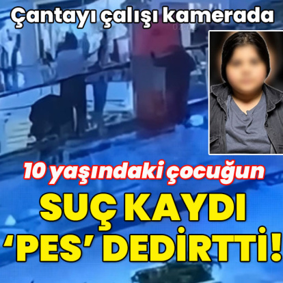 Çantayı çalışı kamerada! 10 yaşındaki çocuğun suç kaydı "Pes" dedirtti!