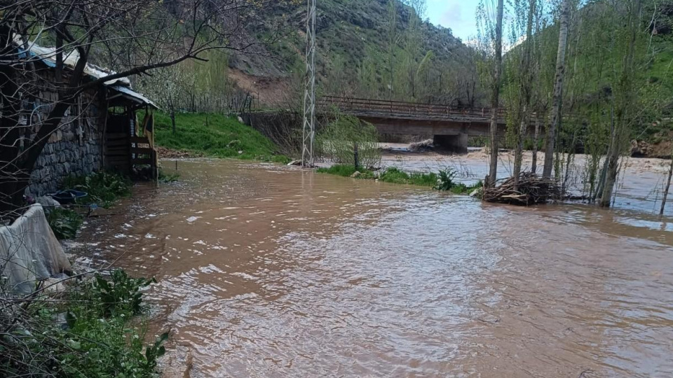 Habur taştı, evleri su bastı