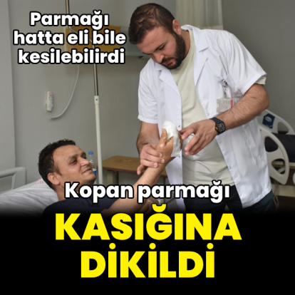 Enfeksiyon kapan parmağı kasığına dikildi