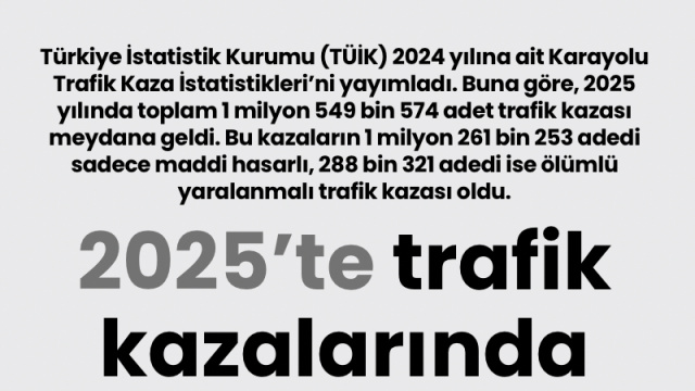 2025'te trafik kazalarında ölümler azaldı