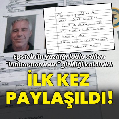 Epstein'in yazdığı iddia edilen "intihar notu" paylaşıldı