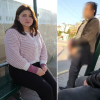 Otobüs durağında tacizciyi kayda aldı!