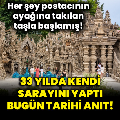 Topladığı taşlarla kendi sarayını yaptı