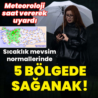 Meteoroloji saat vererek uyardı! 5 bölgede sağanak!