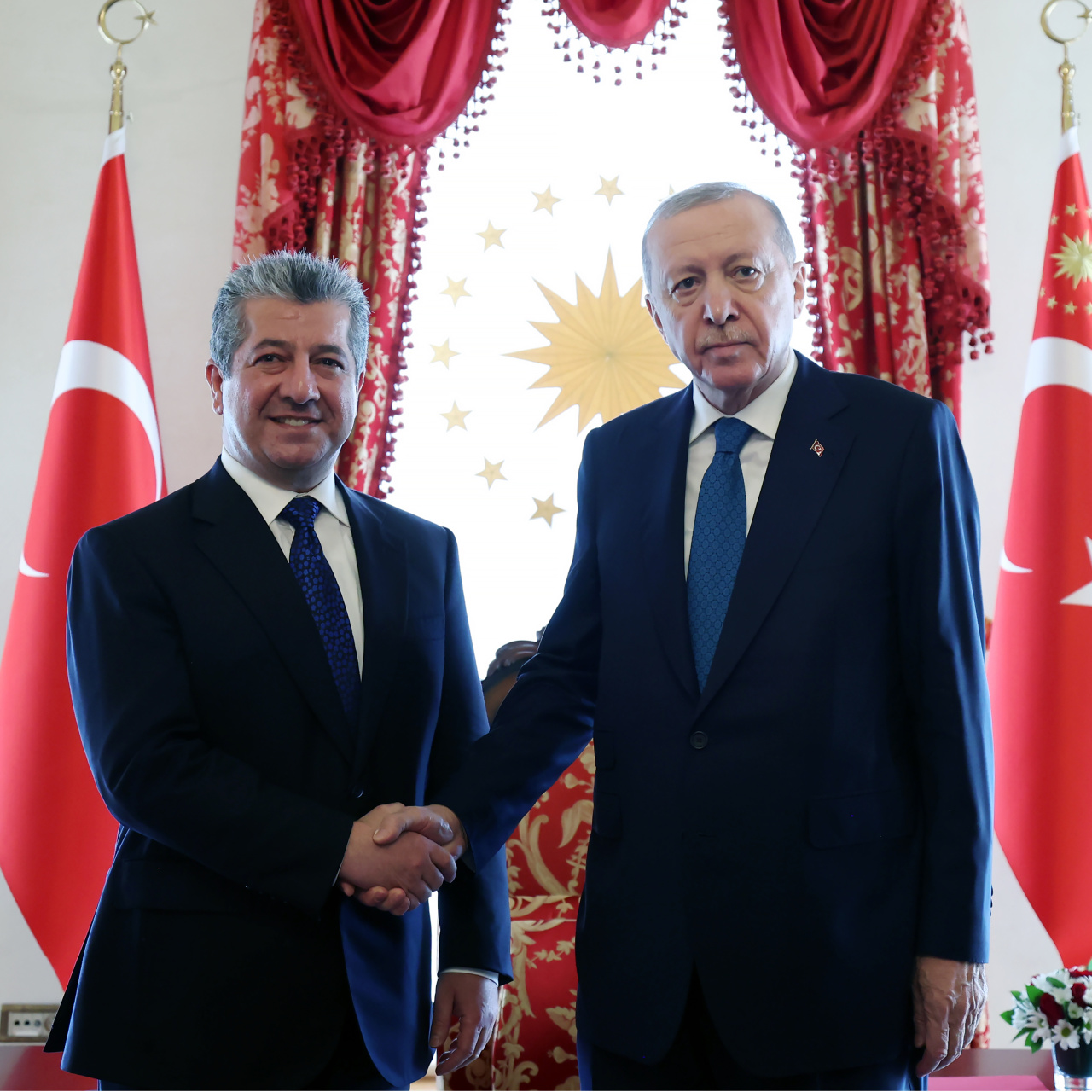 Cumhurbaşkanı Erdoğan, IKBY Başbakanı Barzani'yle göüştü