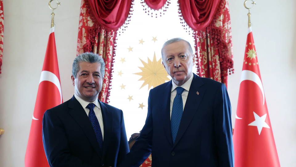 Cumhurbaşkanı Erdoğan, IKBY Başbakanı Barzani'yle göüştü