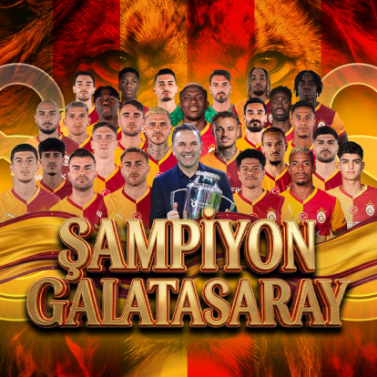 Süper Lig'de şampiyon Galatasaray!