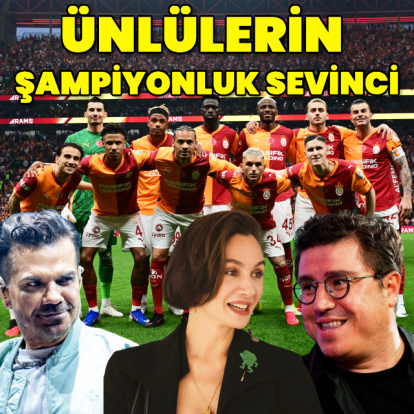 Ünlülerin şampiyonluk sevinci