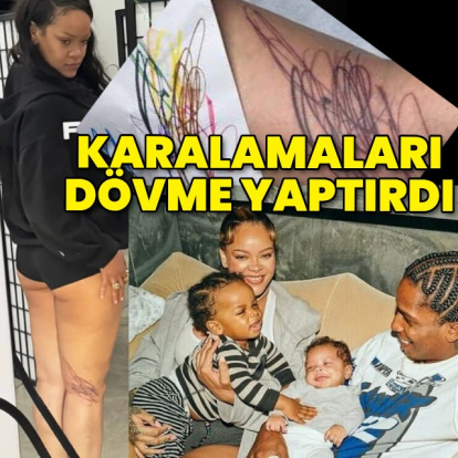 Çocuklarının karalamaları dövme oldu