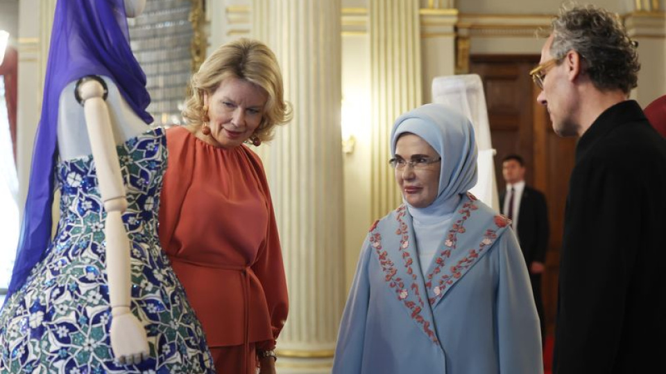 Emine Erdoğan, Belçika Kraliçesi Mathilde ile bir araya geldi