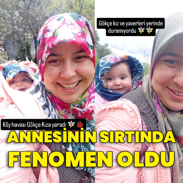 Annesinin sırtında fenomen oldu