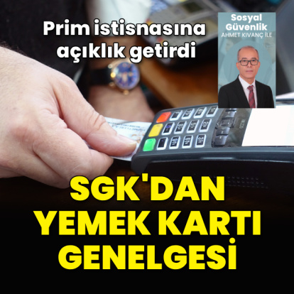 SGK’dan yemek kartı genelgesi